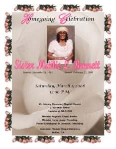 Mattie Bennett Obituary